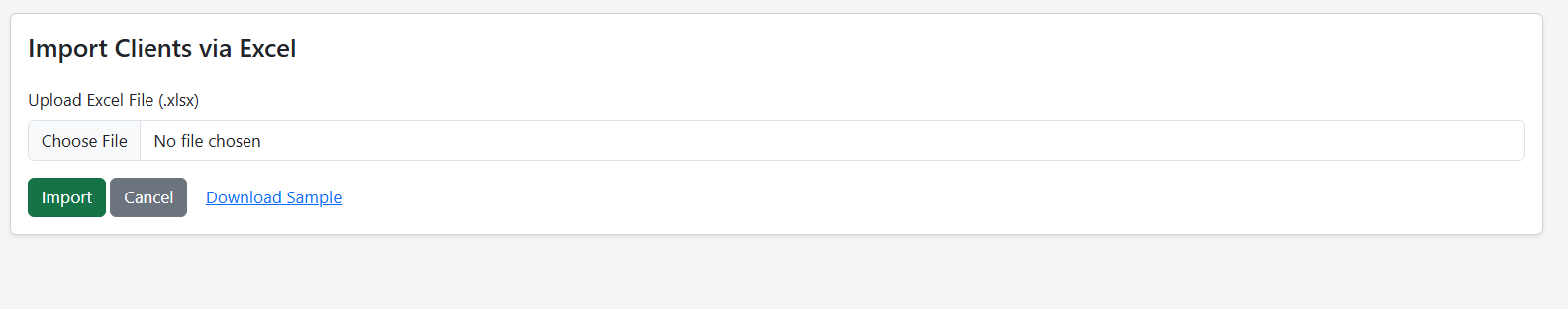Import Client